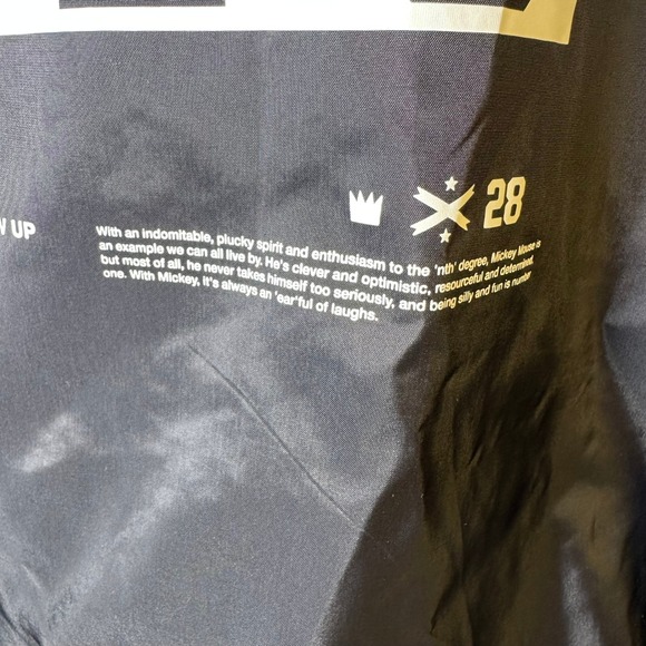 Neff Disney Mickey Mouse Coach Jacket Black Windbreaker Snap Front Womens Medium - Picture 4 of 14